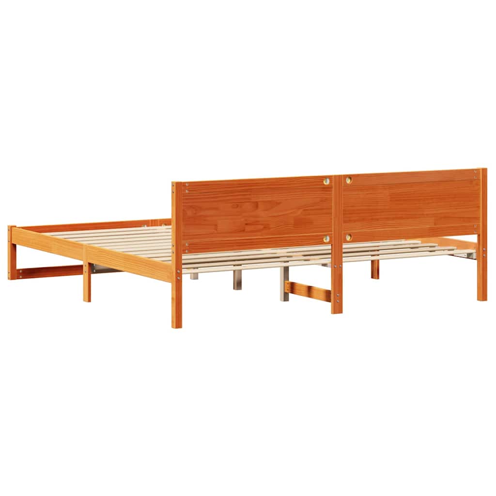 Krevetna konstrukcija s uzglavljem Vosak smeđa 200 x 200 cm