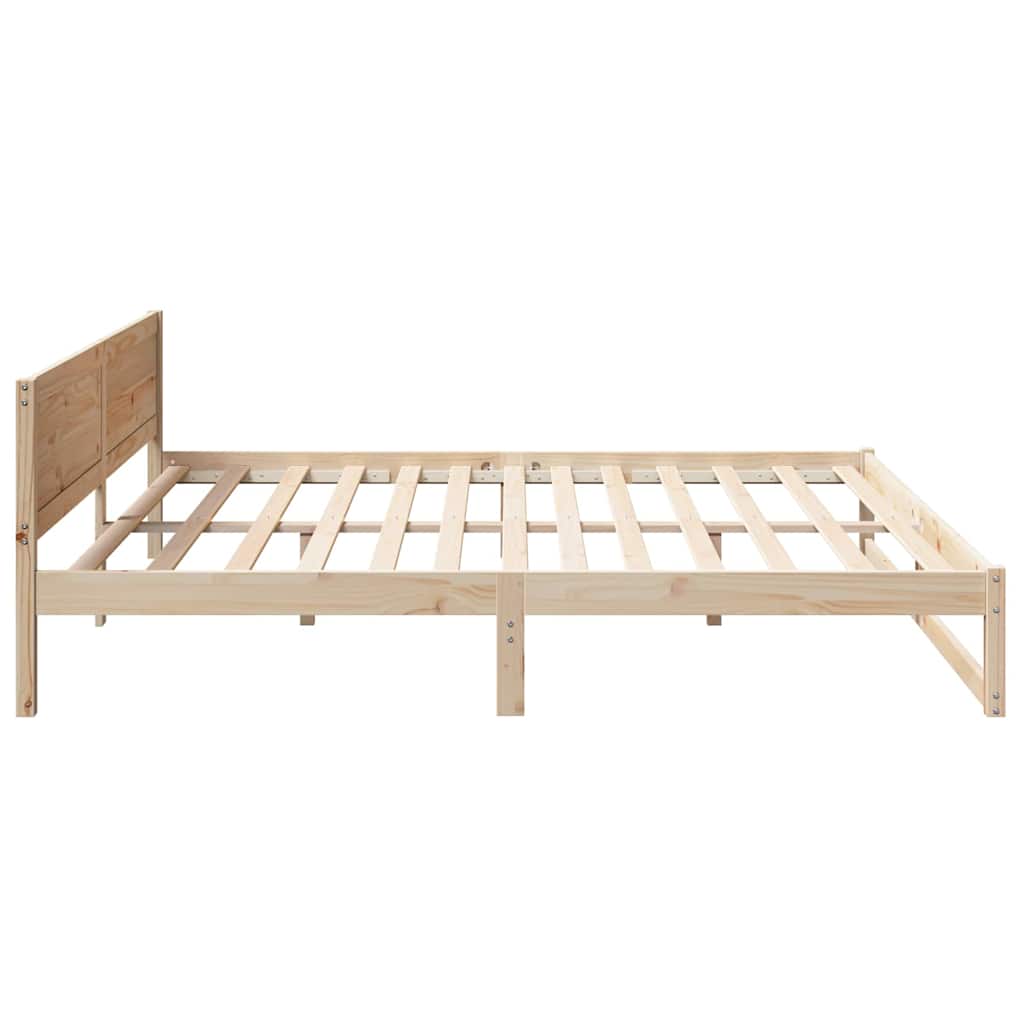 Krevetna konstrukcija Prirodna 180 x 200 cm Čvrsto borovo drvo
