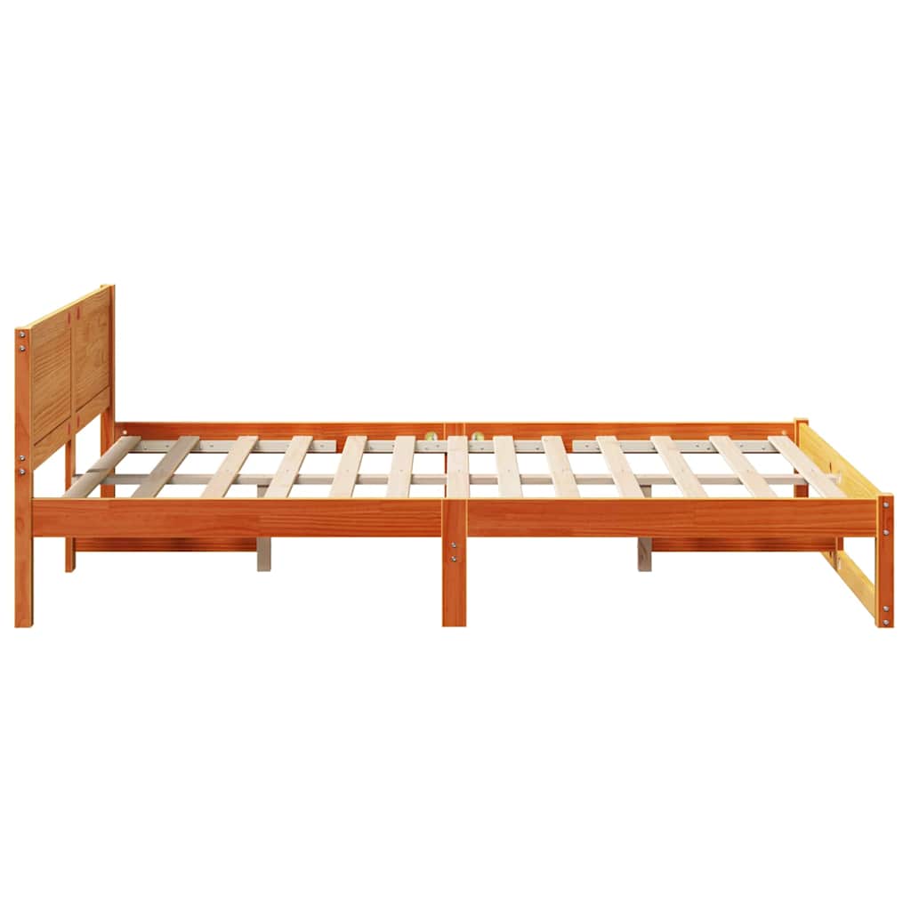 Krevetna konstrukcija s uzglavljem Vosak smeđa 120 x 190 cm