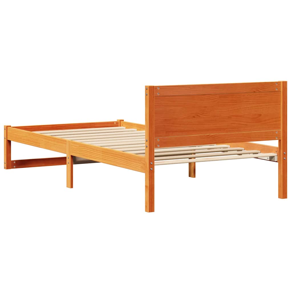 Krevetna konstrukcija s uzglavljem Vosak smeđa 80 x 200 cm