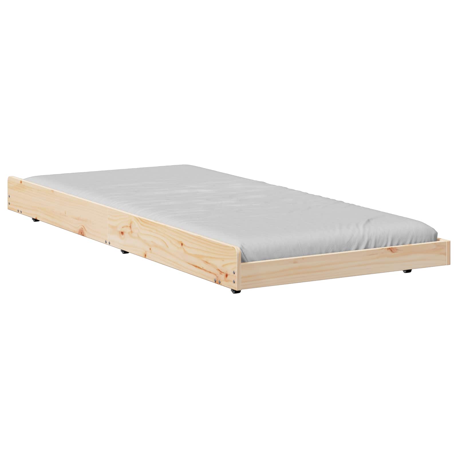 Krevetna konstrukcija Prirodna 75 x 190 cm Čvrsto borovo drvo