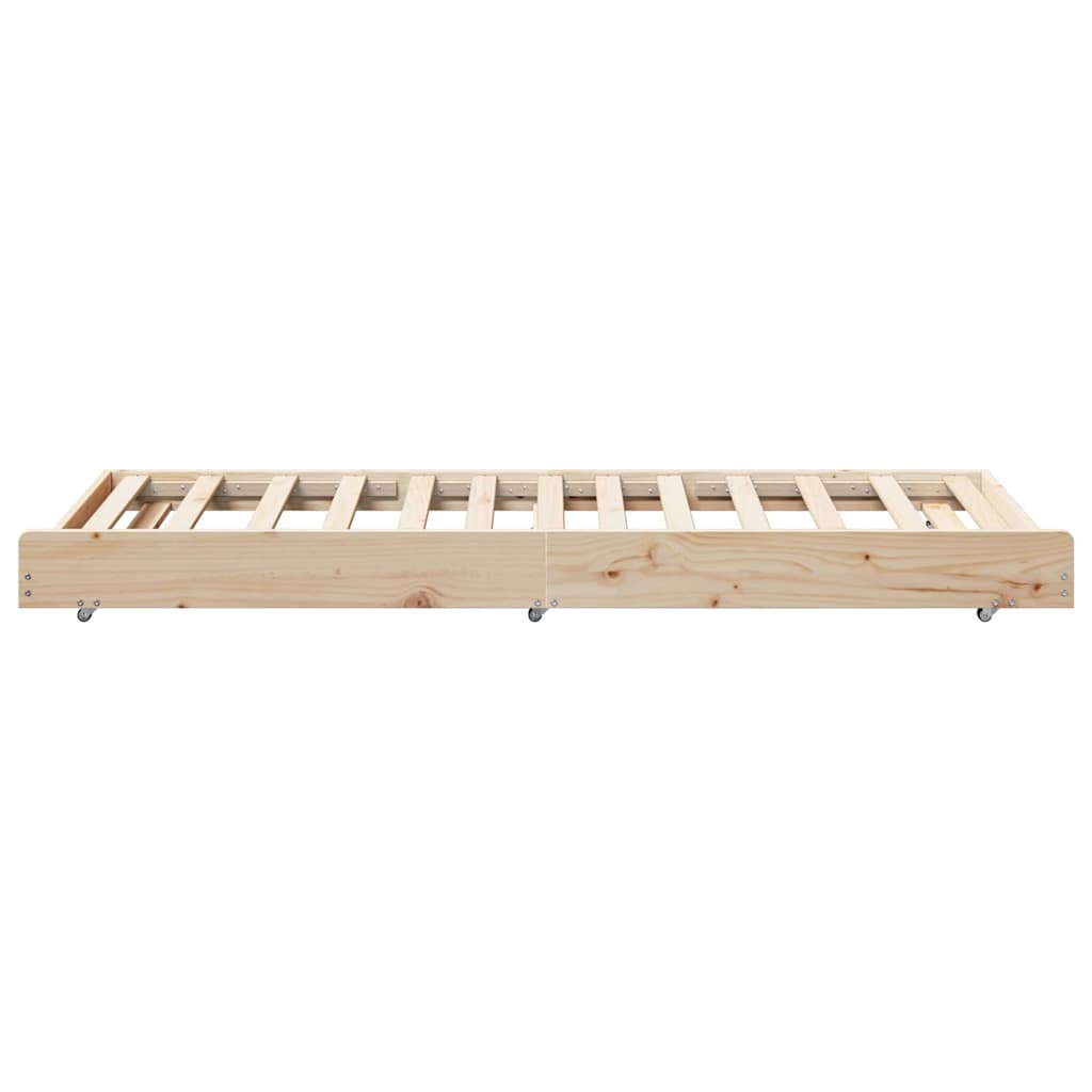 Krevetna konstrukcija Prirodna 75 x 190 cm Čvrsto borovo drvo