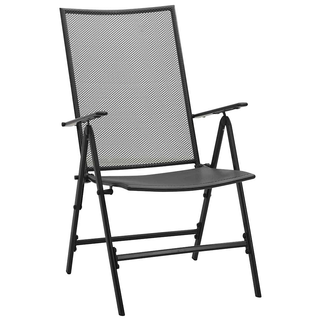 Vrtni set za objed 5 pcs Antracit Čelik s prahom premazan