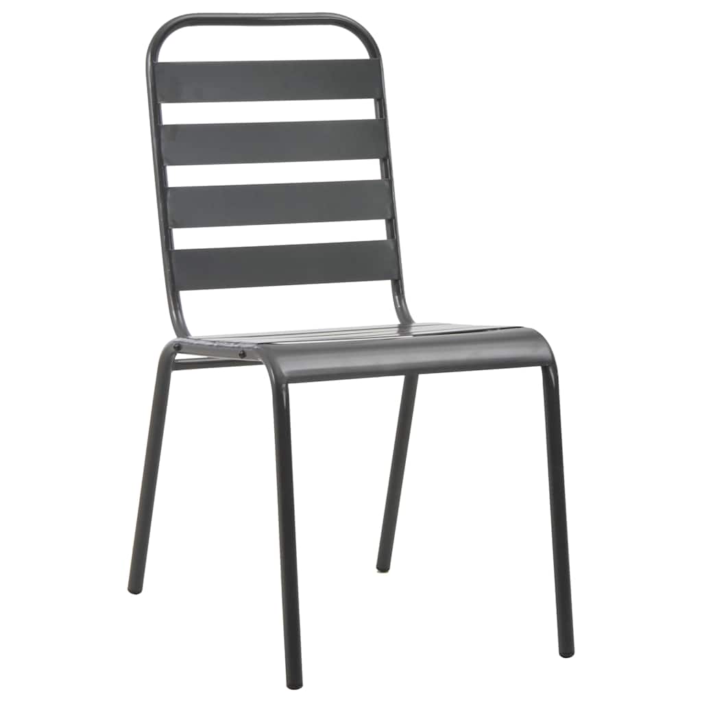 Vrtni set za objed 5 pcs Antracit Čelik s prahom premazan
