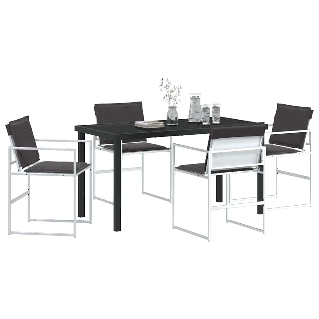 Vrtni set za objed 5 pcs Bijela 140 x 70 x 73 cm