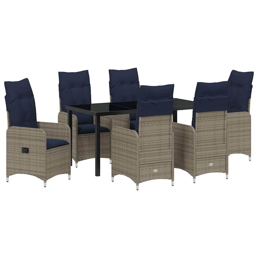 Vrtni set za objed 7 pcs Crna poliratan