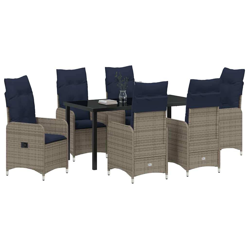Vrtni set za objed 7 pcs Crna poliratan