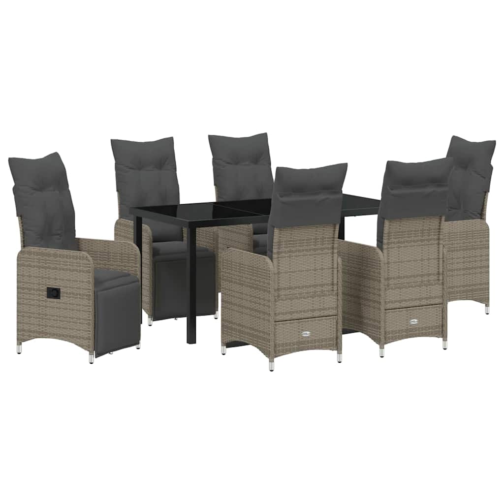 Vrtni set za objed 7 pcs Bež poliratan