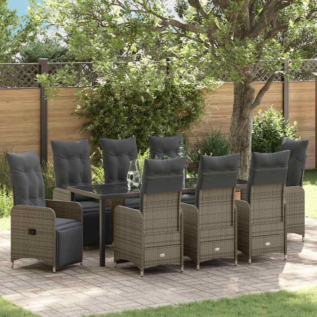 Vrtni set za objed 9 pcs Bež poliratan