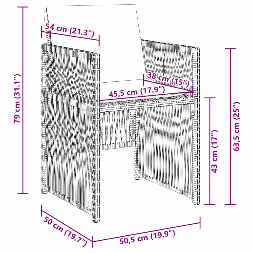 Vrtni set za objed 5 pcs Svijetlo siva Čelik s prahom premazan