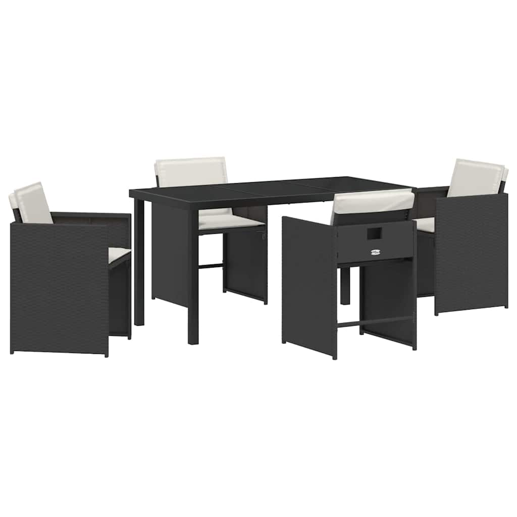 Vrtni set za objed 5 pcs Crna poliratan