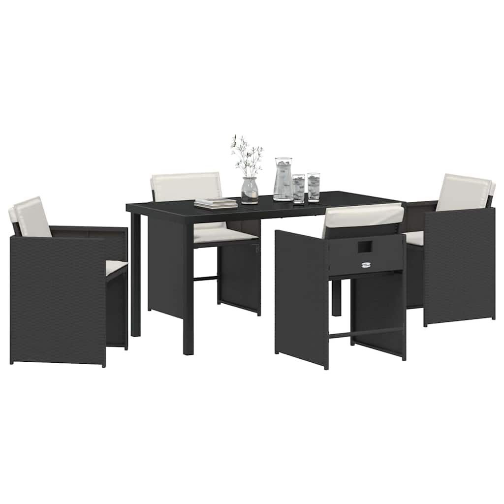 Vrtni set za objed 5 pcs Crna poliratan