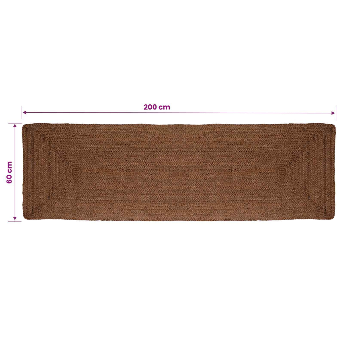 Tepih za područje Siva 60 x 200 cm Juta