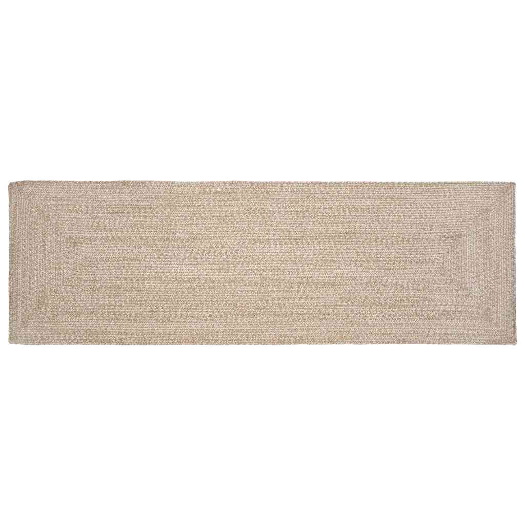 Tepisi za područja Prirodna i bijela 60 x 250 cm Juta