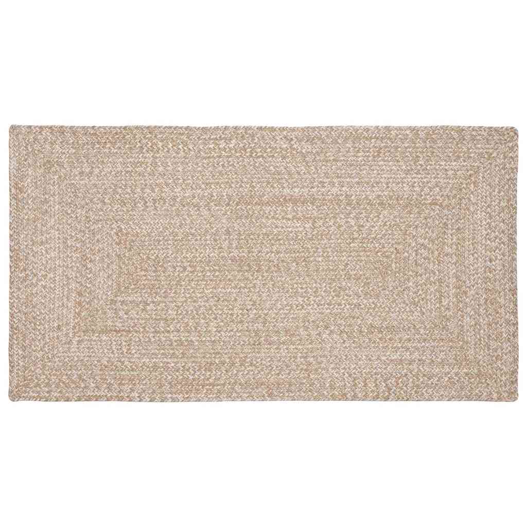 Tepisi za područja Prirodna i bijela 80 x 150 cm Juta
