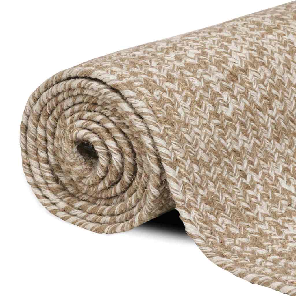 Tepisi za područja Prirodna i bijela 100 x 200 cm Juta