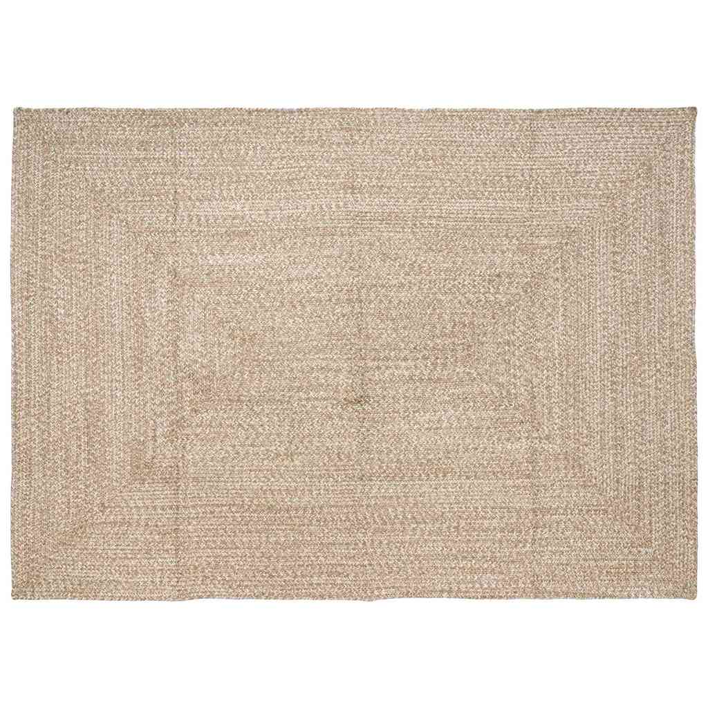 Tepisi za područja Prirodna i bijela 160 x 230 cm Juta