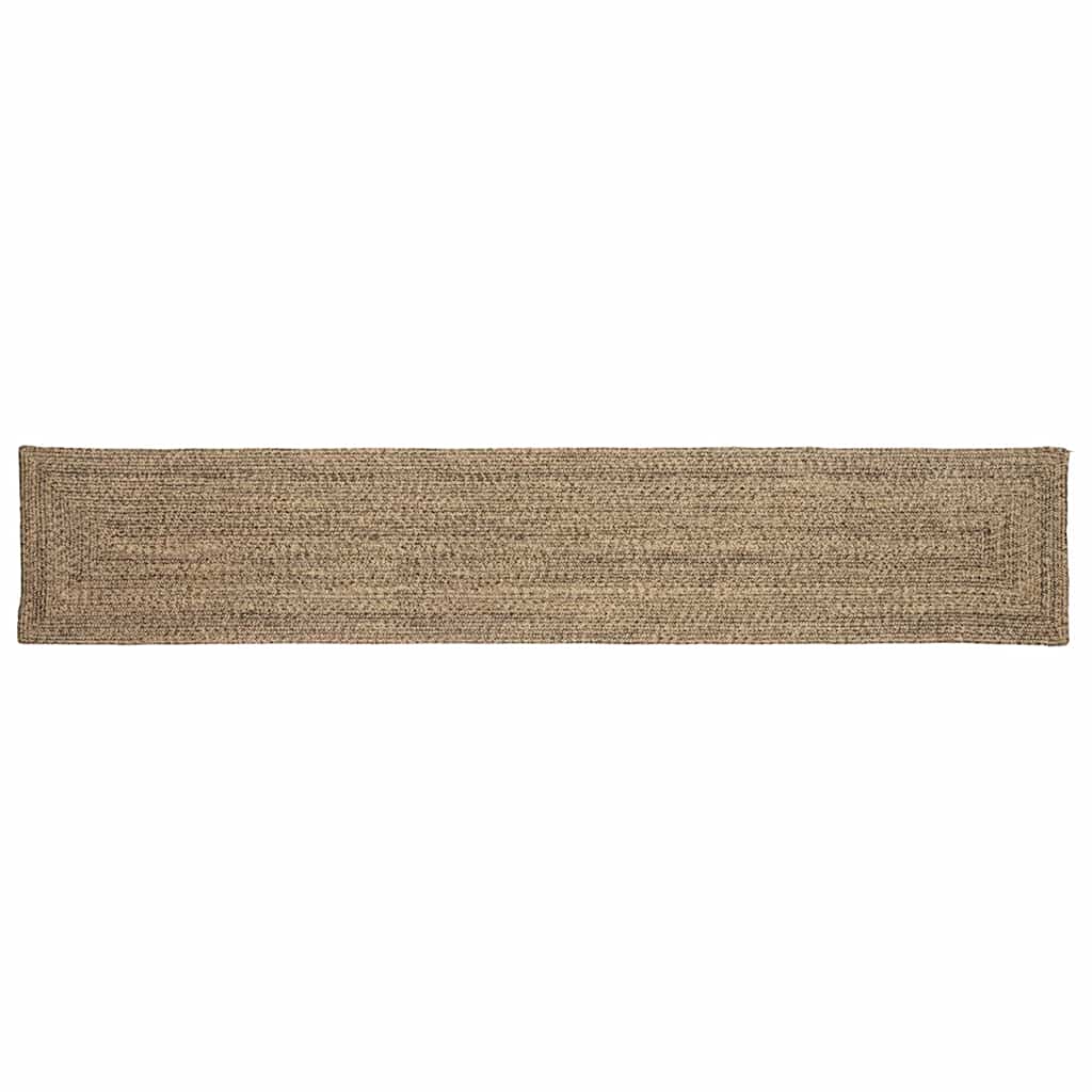 Tepisi za područja Prirodna i crna 60 x 400 cm Juta