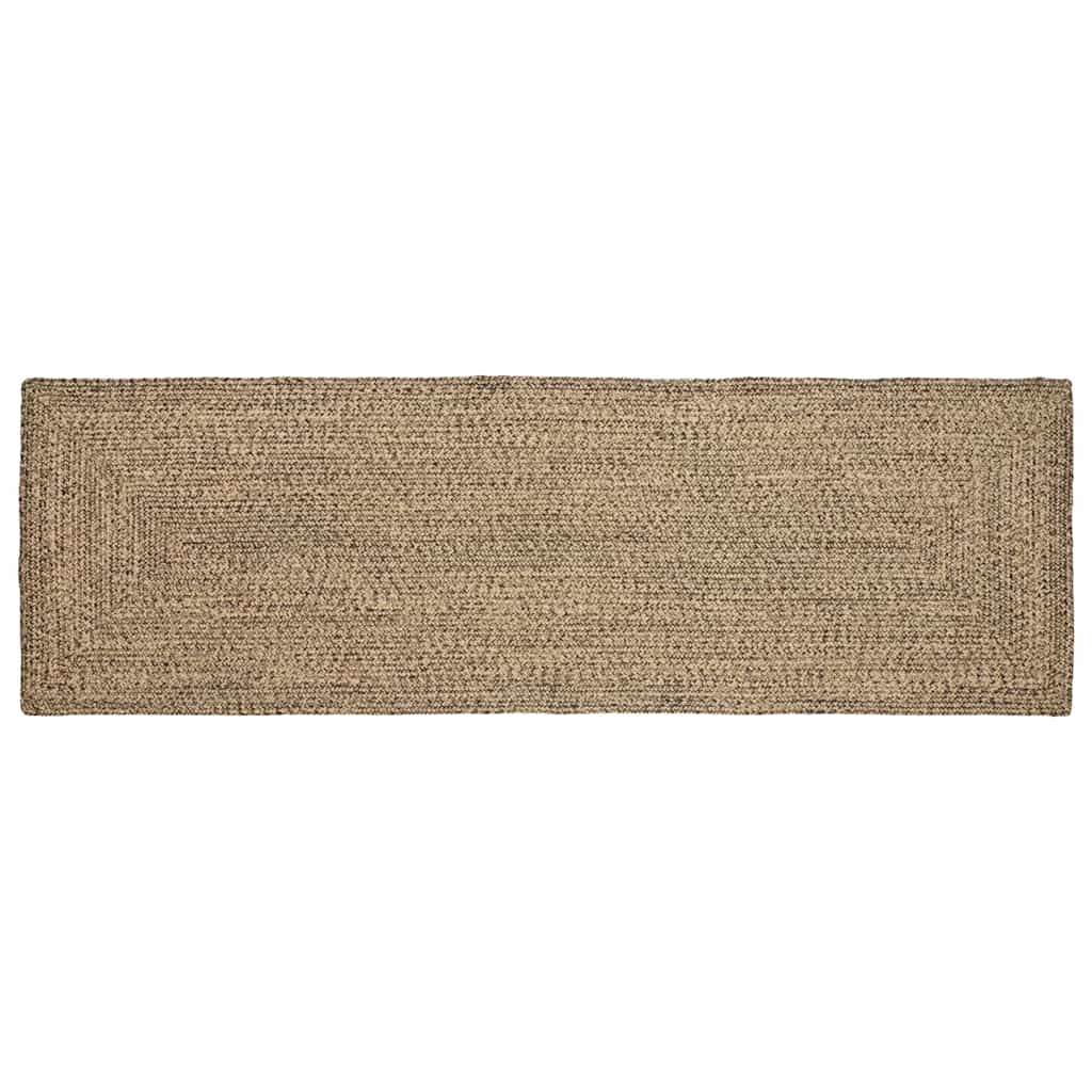 Tepisi za područja Prirodna i crna 80 x 200 cm Juta
