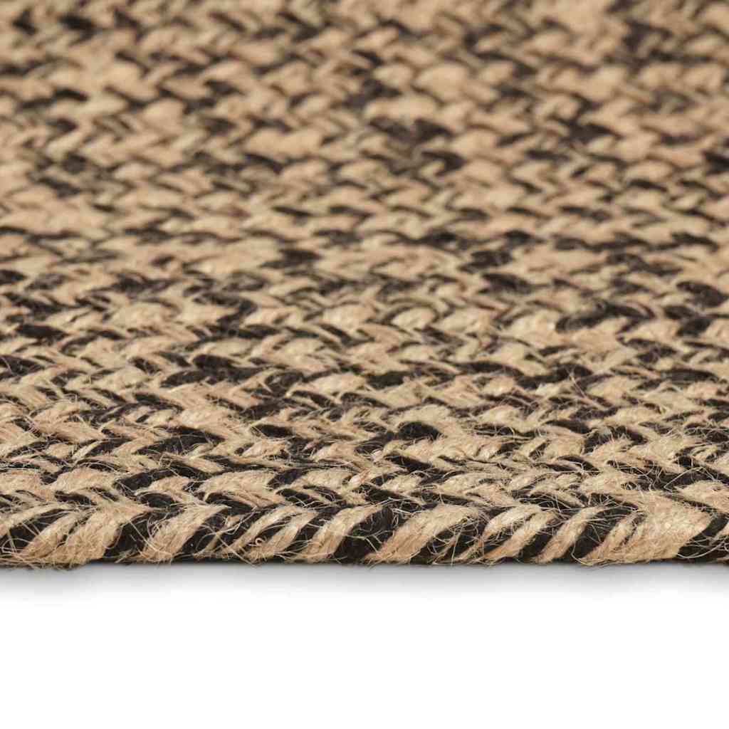 Tepisi za područja Prirodna i crna 100 x 200 cm Juta