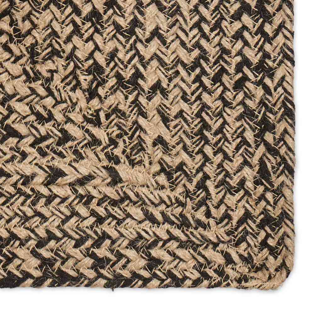 Tepisi za područja Prirodna i crna 100 x 200 cm Juta