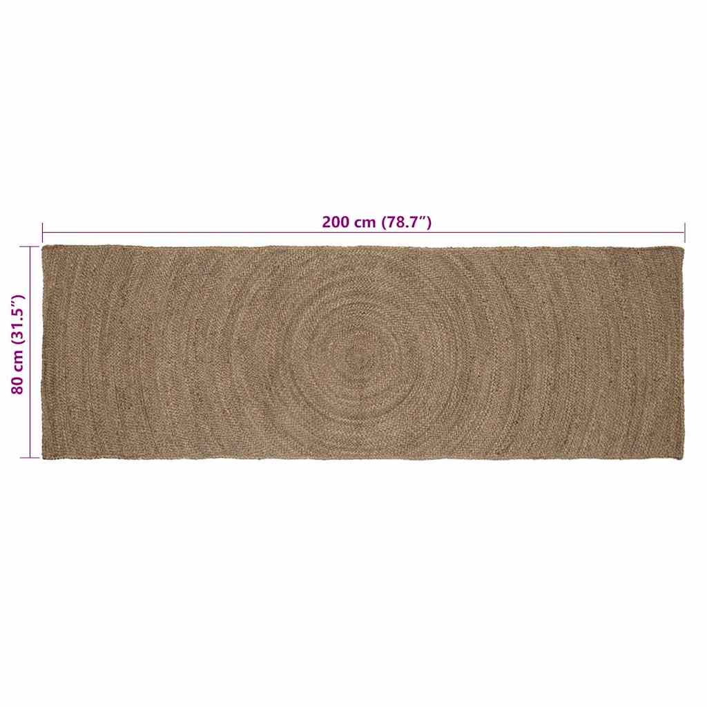 Tepisi za područja Siva 80 x 200 cm Juta