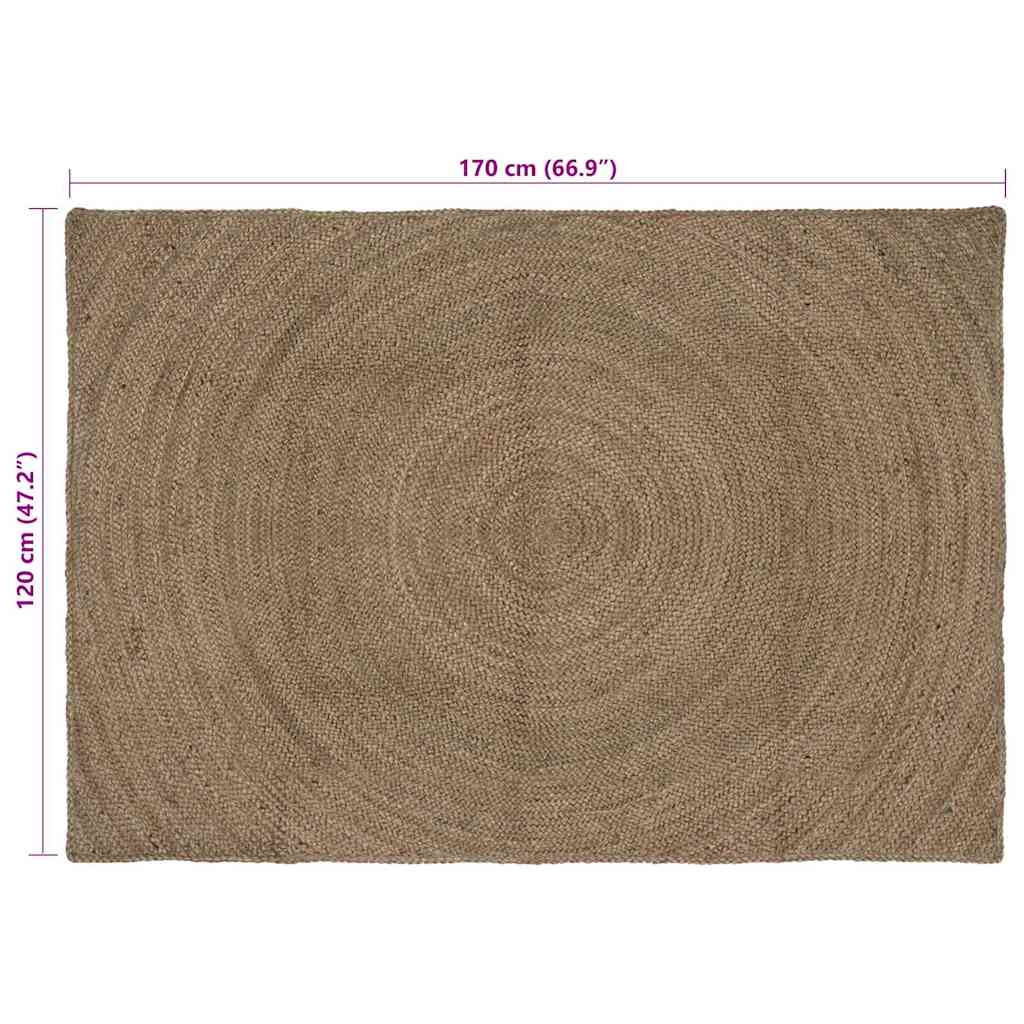 Tepisi za područja Siva 120 x 170 cm Juta