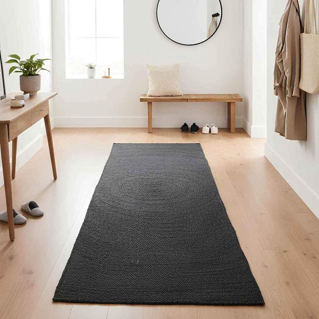 Tepisi za područja Tamnosiva 60 x 400 cm Juta
