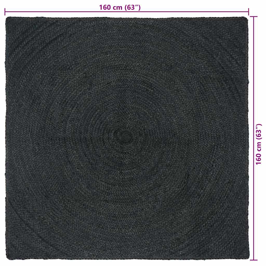 Tepisi za područja Tamnosiva 160 x 160 cm Juta