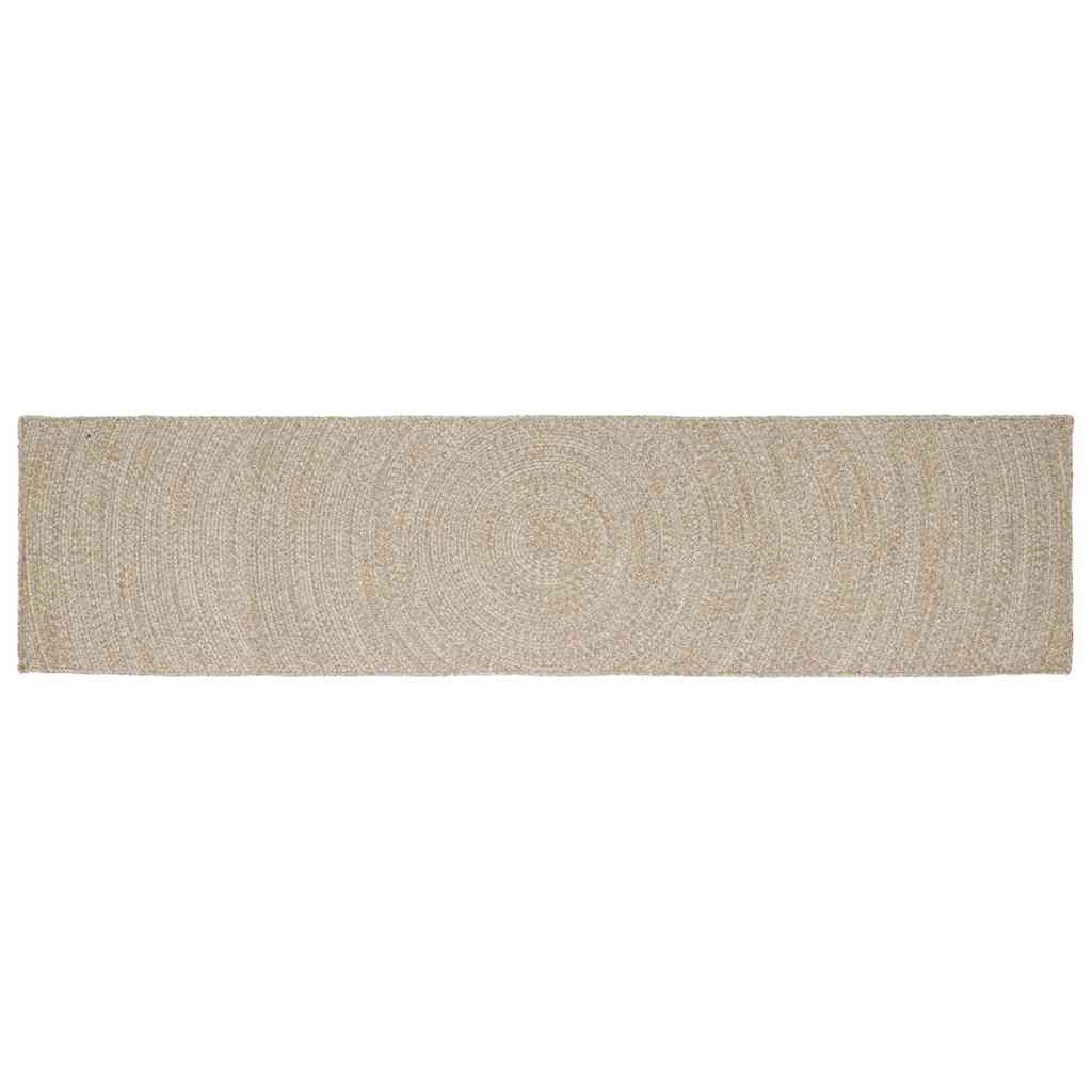 Tepisi za područja Prirodna i bijela 80 x 400 cm Juta