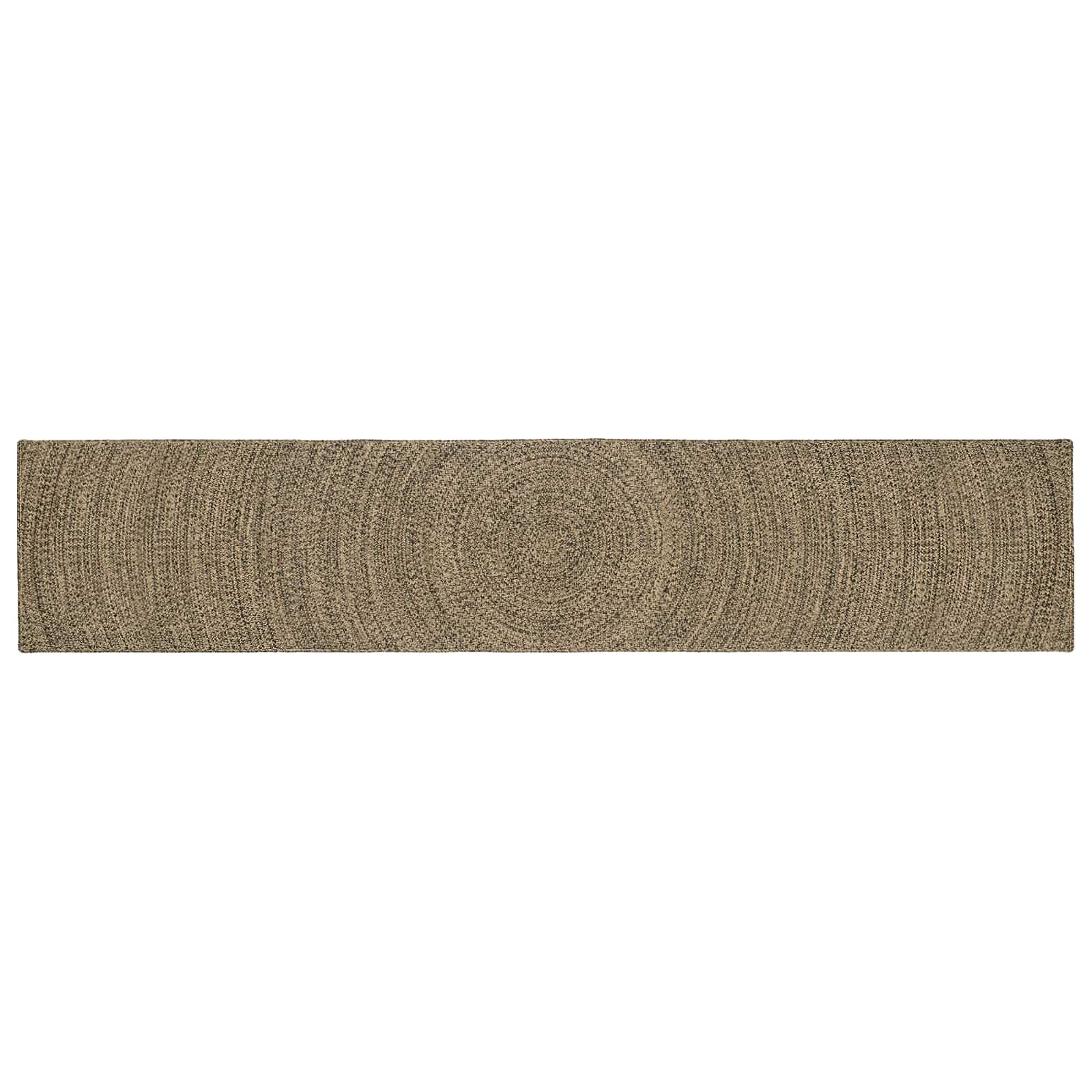 Tepisi za područja Prirodna i crna 60 x 400 cm Juta