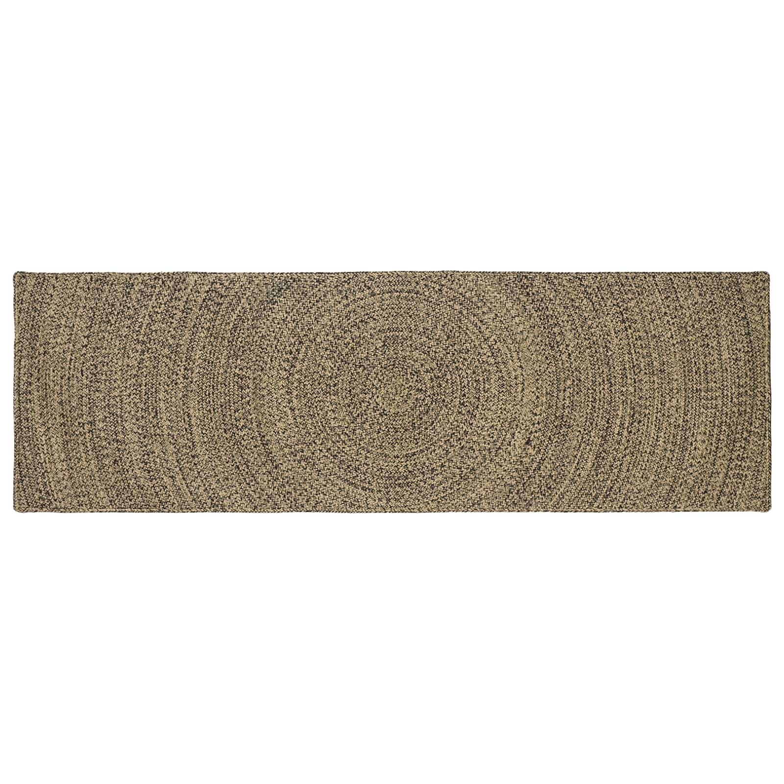 Tepisi za područja Prirodna i crna 80 x 300 cm Juta