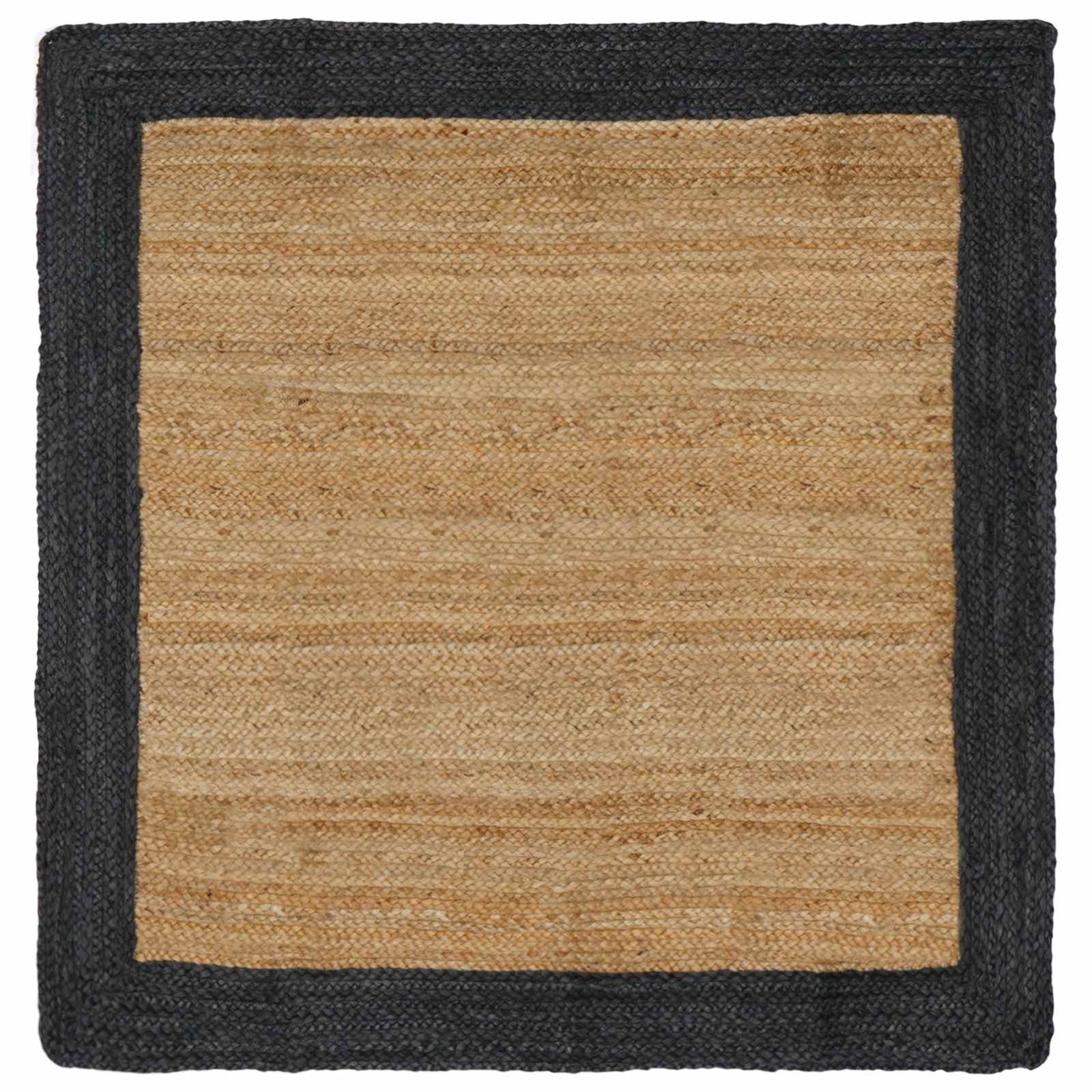Tepisi za područja Tamnosiva 120 x 120 cm Juta