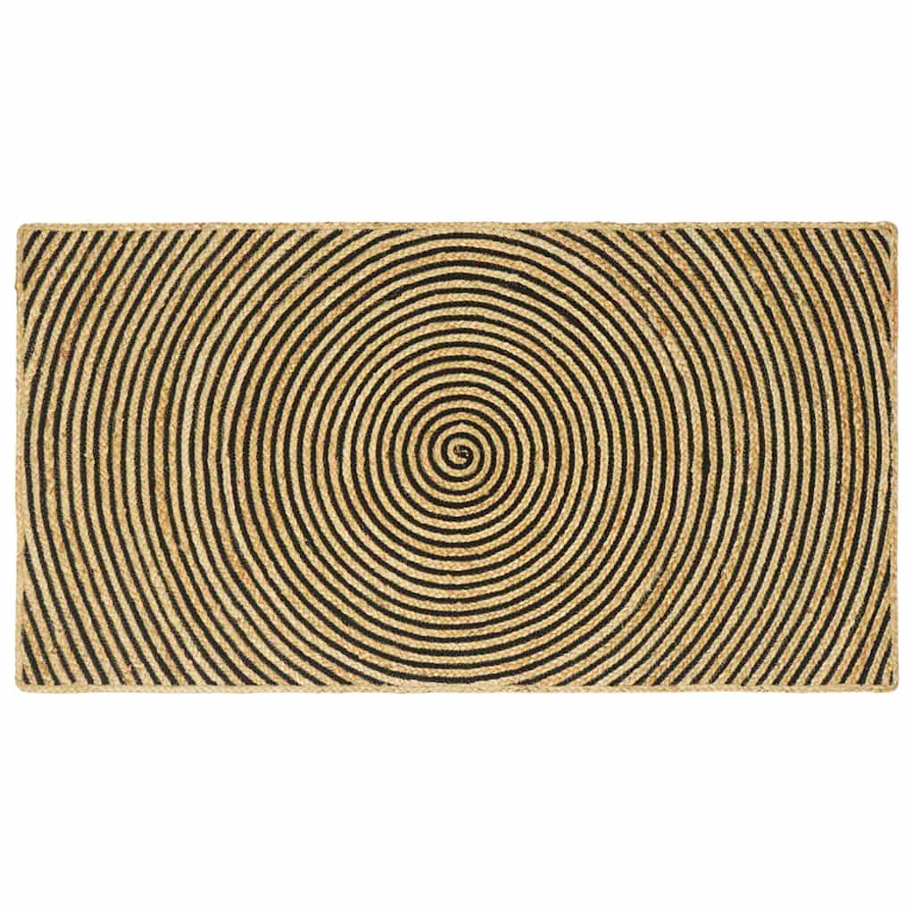 Tepisi za područja Crna 80 x 150 cm Juta
