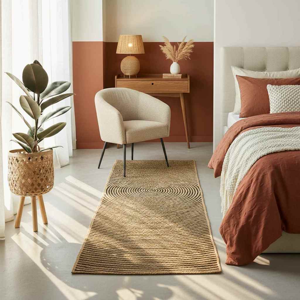 Tepisi za područja Crna 80 x 250 cm Juta