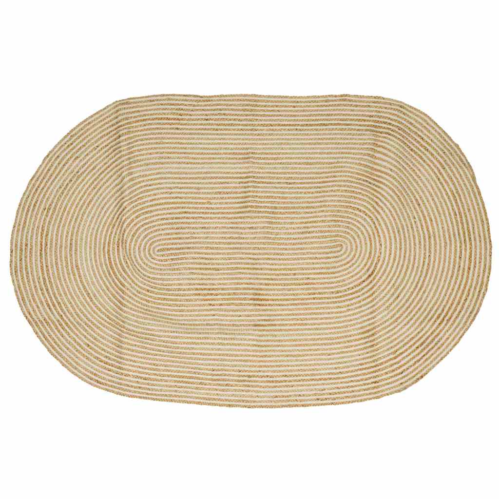 Tepisi za područja Prirodna i bijela 205 x 305 cm Juta