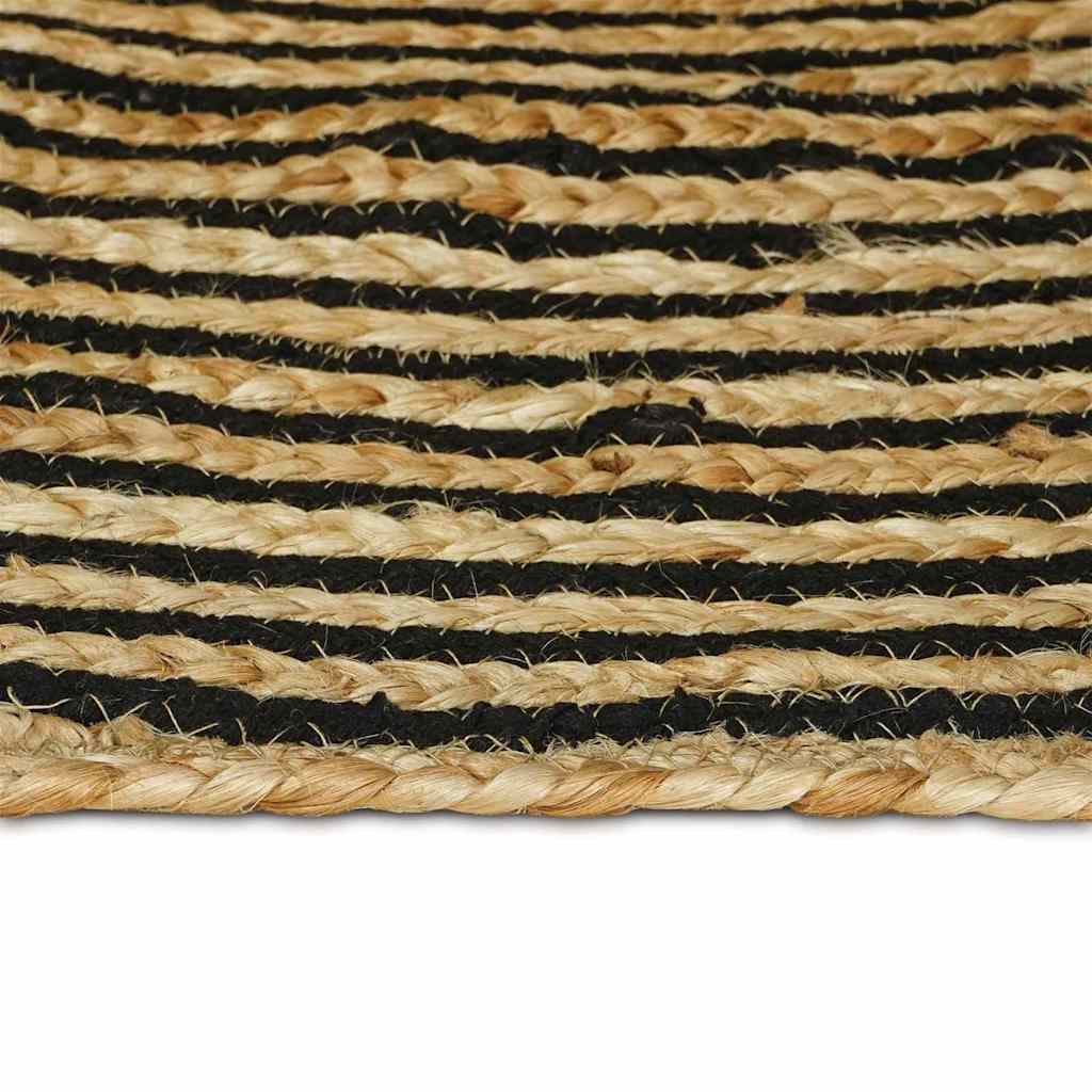 Tepisi za područja Prirodna i crna 152 x 245 cm Juta