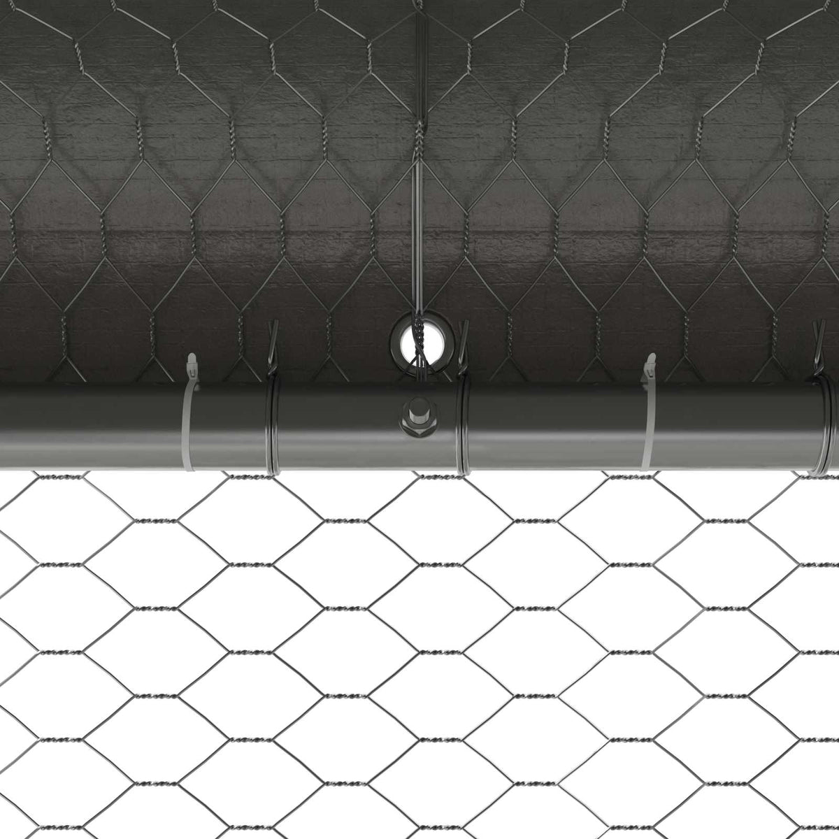 Kavez za piliće 4 kom. Srebrno 800 x 200 x 200 cm Čelik i PE