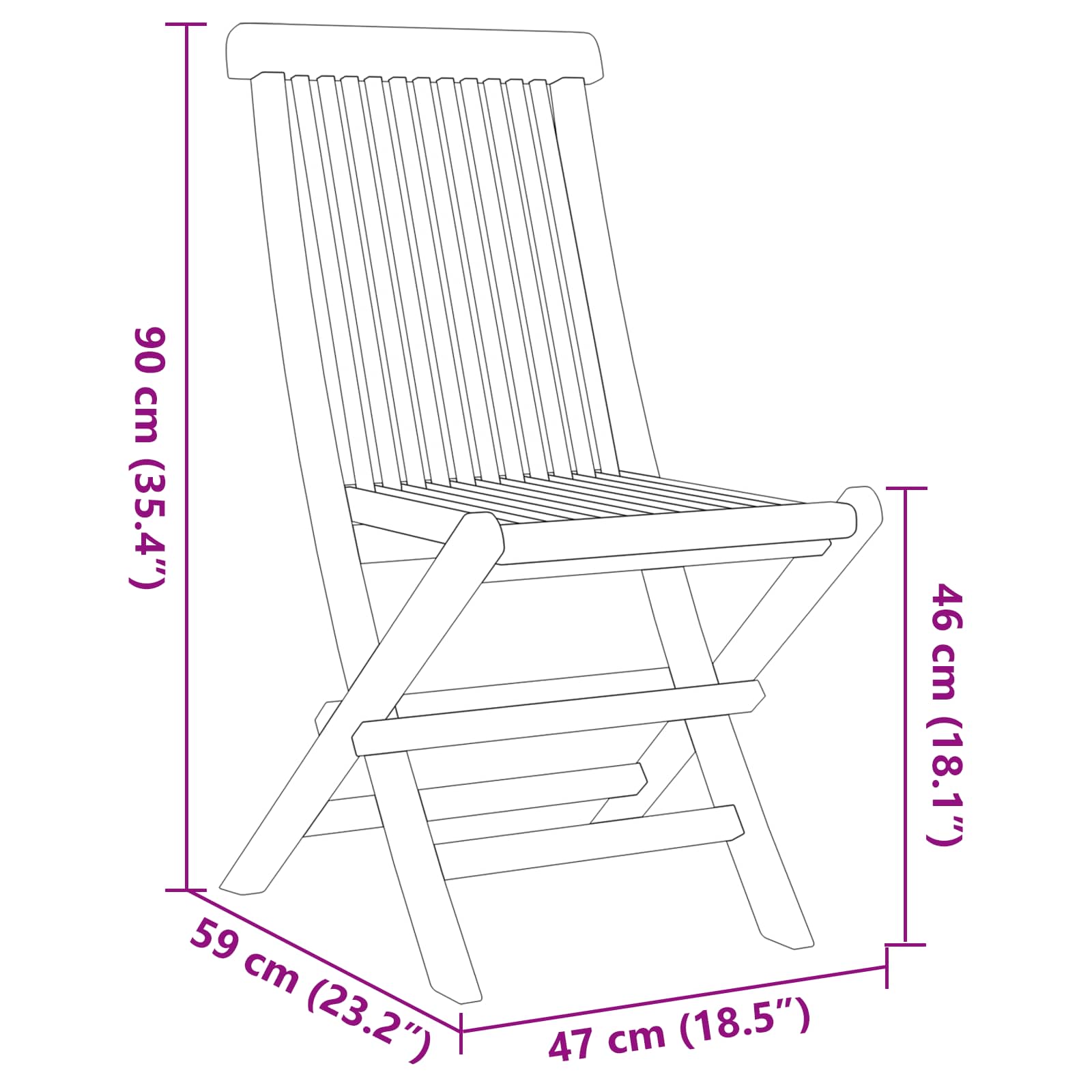 Vrtni set za objed 5 pcs Smeđa Čvrsto teak drvo