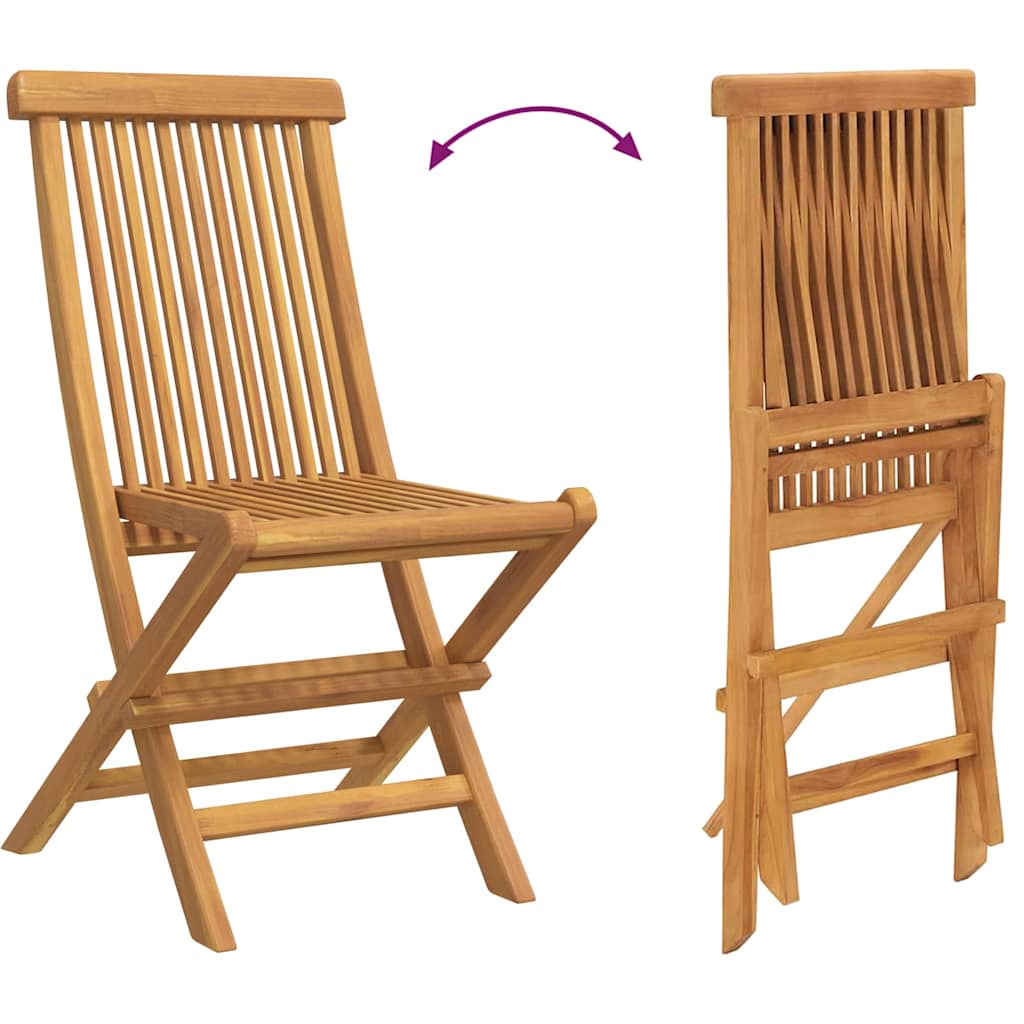 Vrtni set za objed 7 pcs Smeđa Čvrsto teak drvo