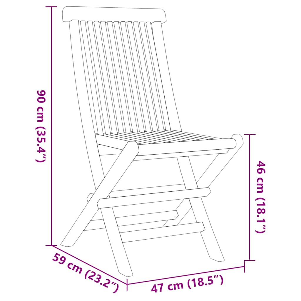 Vrtni set za objed 7 pcs Smeđa Čvrsto teak drvo