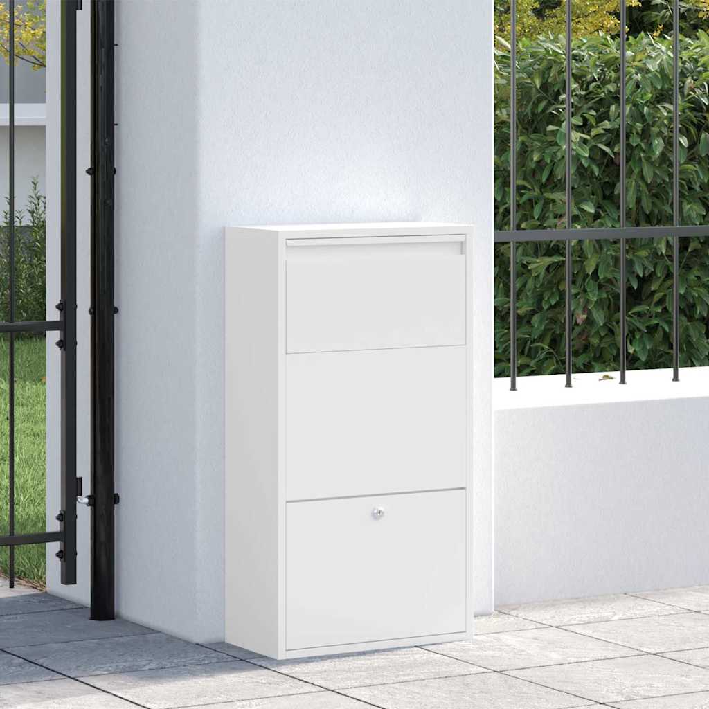 Sandučić za pakete s pohranom Bijelo 44 x 22 x 82 cm Čelik