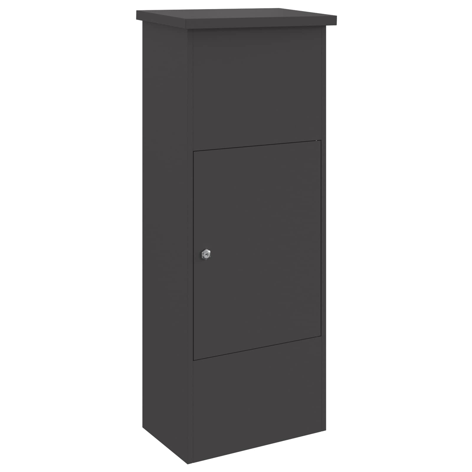 Sandučić za pakete s pohranom Crna 44,5 x 29 x 110,5 cm Čelik