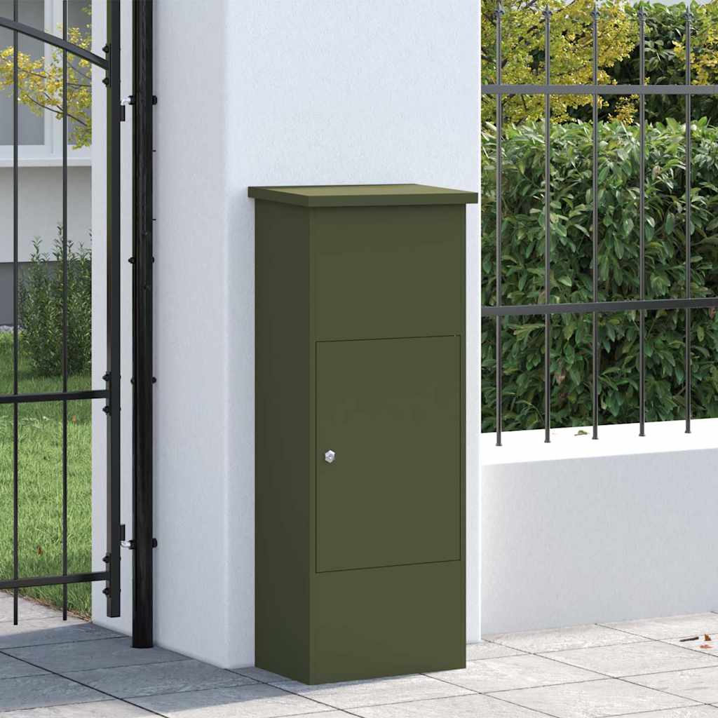 Sandučić za pakete Maslinovo zelena 44,5 x 29 x 110,5 cm Čelik