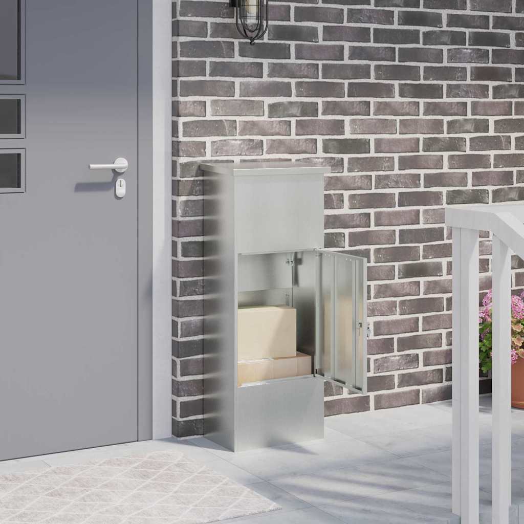Sandučić za pakete Crna 44,5 x 29 x 110,5 cm Cinkani čelik