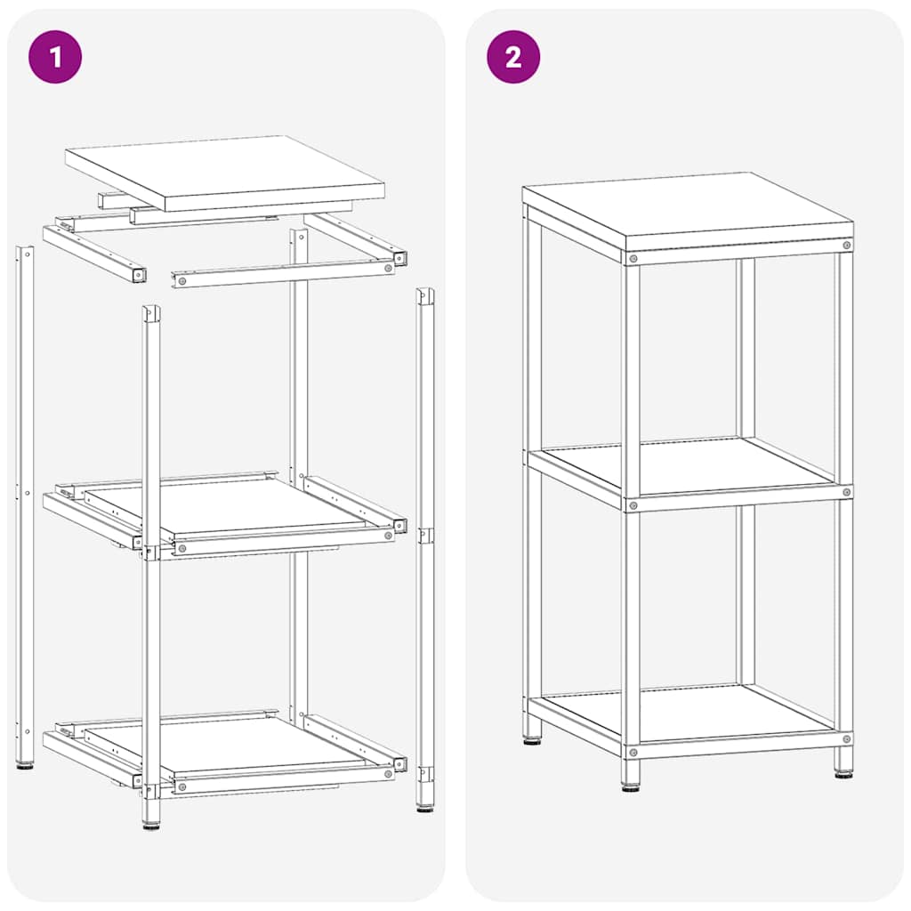 Kuhinjsko skladištenje s policom Antracit 40 x 50 x 92 cm Čelik