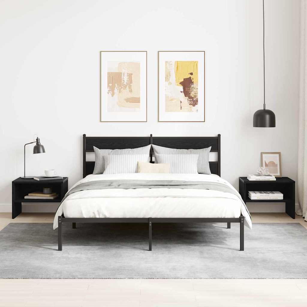 Noćni ormar 2 pcs Crni hrast 40 x 40 x 30 cm Konstruirano drvo