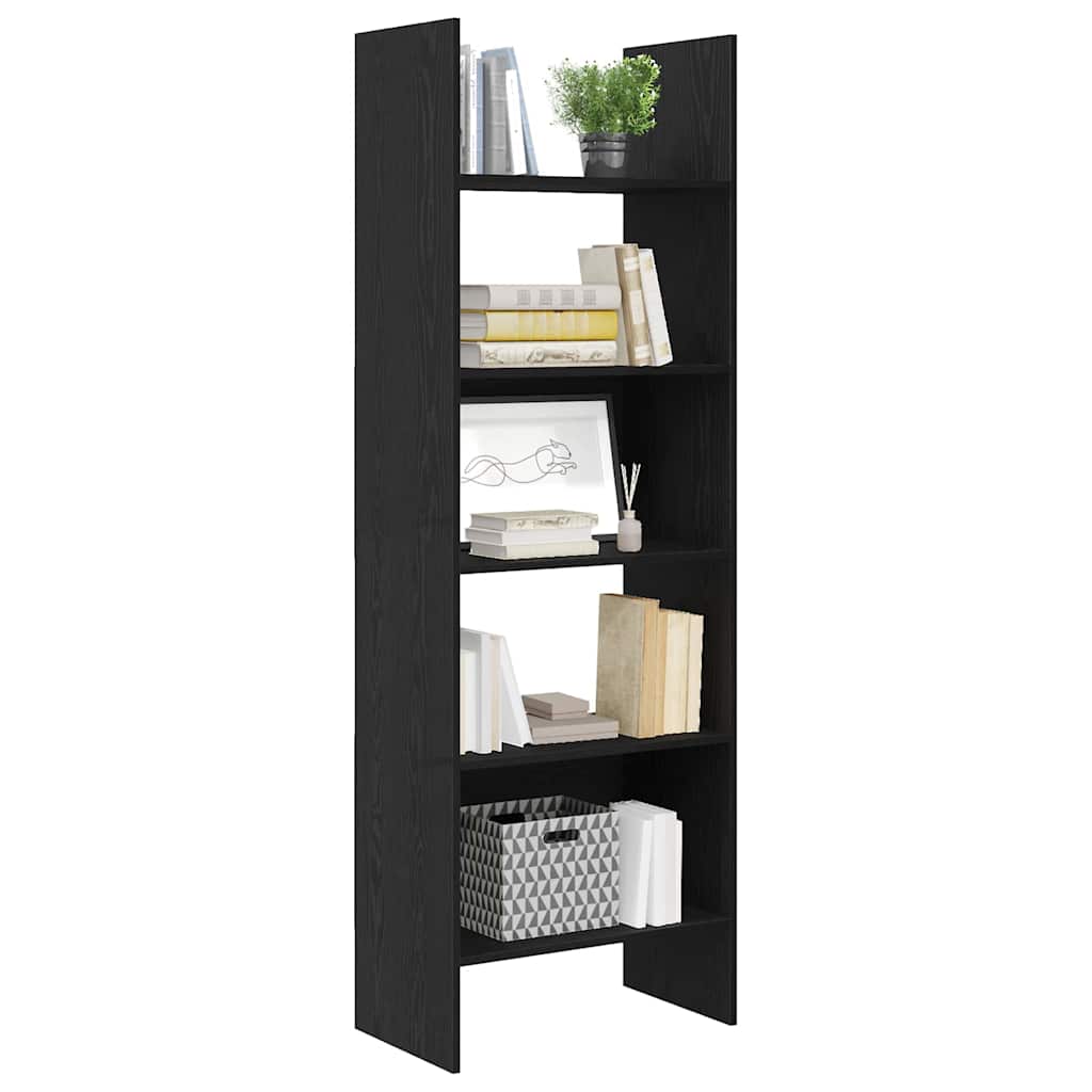 Ormarić za knjige Crni hrast 60 x 35 x 180 cm Konstruirano drvo