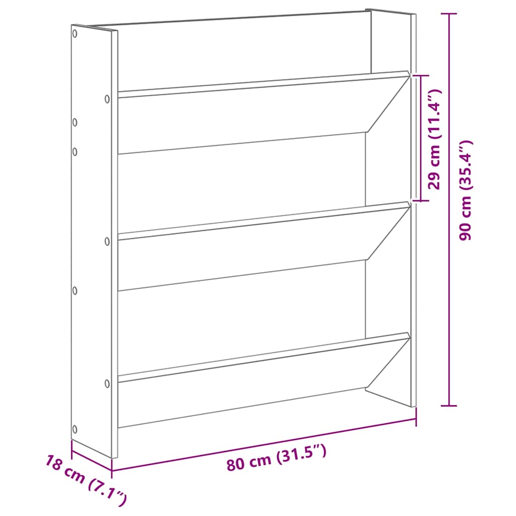 Ormar za cipele s policom 2 pcs Crni hrast 86 x 18 x 90 cm