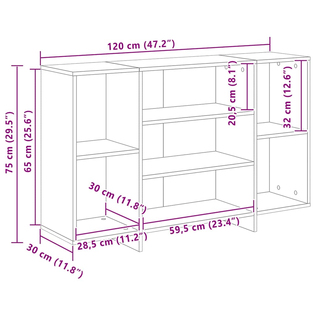 Kreveta Staro drvo 120 x 30 x 75 cm Konstruirano drvo